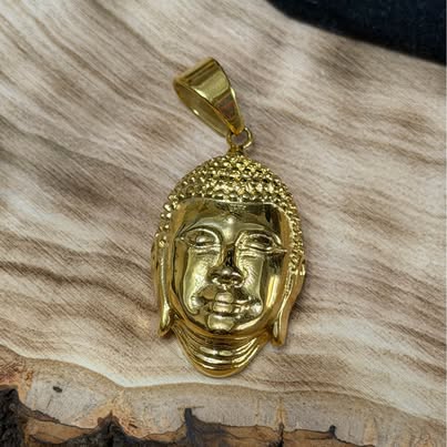 Gold Buddha Head Pendant
