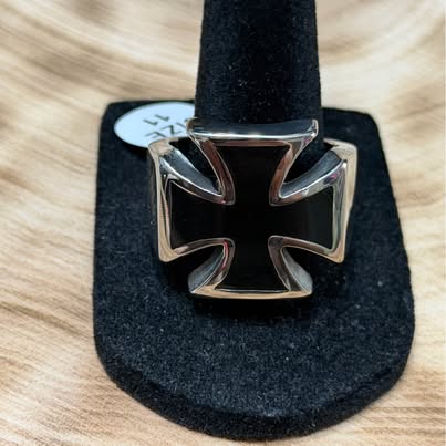 Iron Cross Ring Size 11