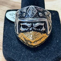 1% Biker Helmet and Mask Ring Size 10
