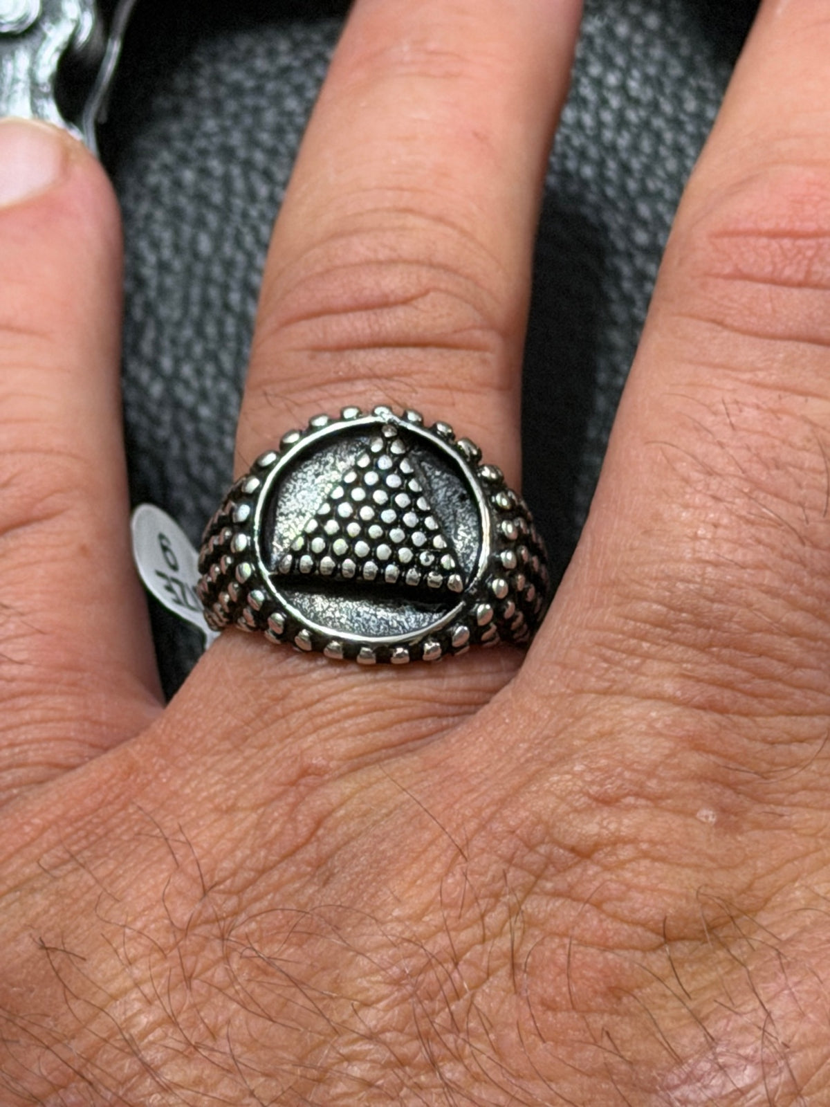 Pyramid Studded Ring Size 9