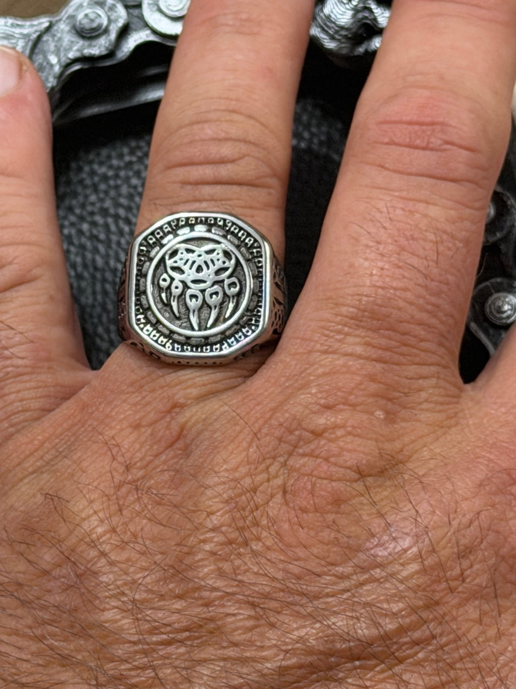 Bear Paw Signet Ring Size 10