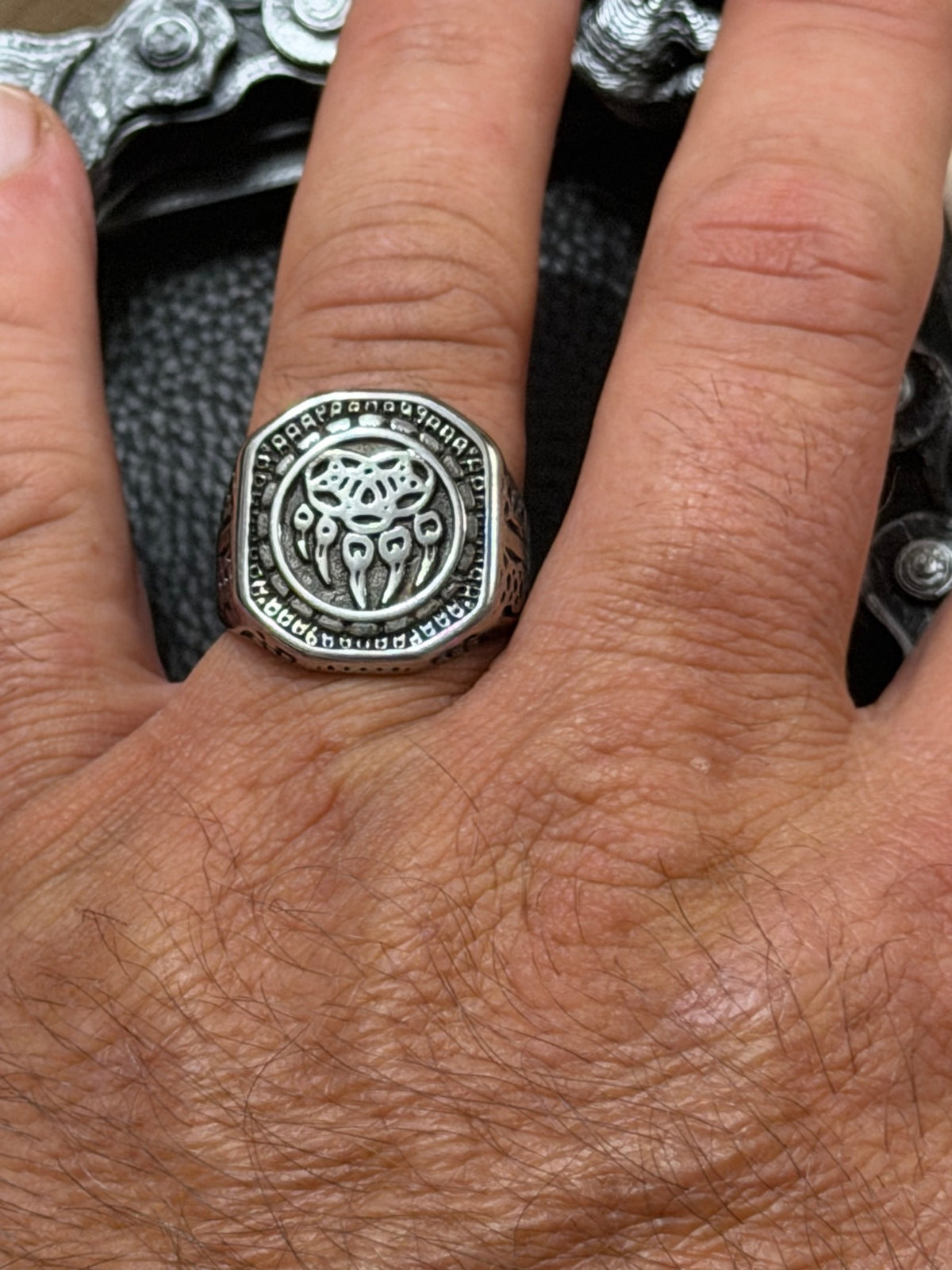 Bear Paw Signet Ring Size 10