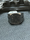 Black Zircon Stones Ring Size 9