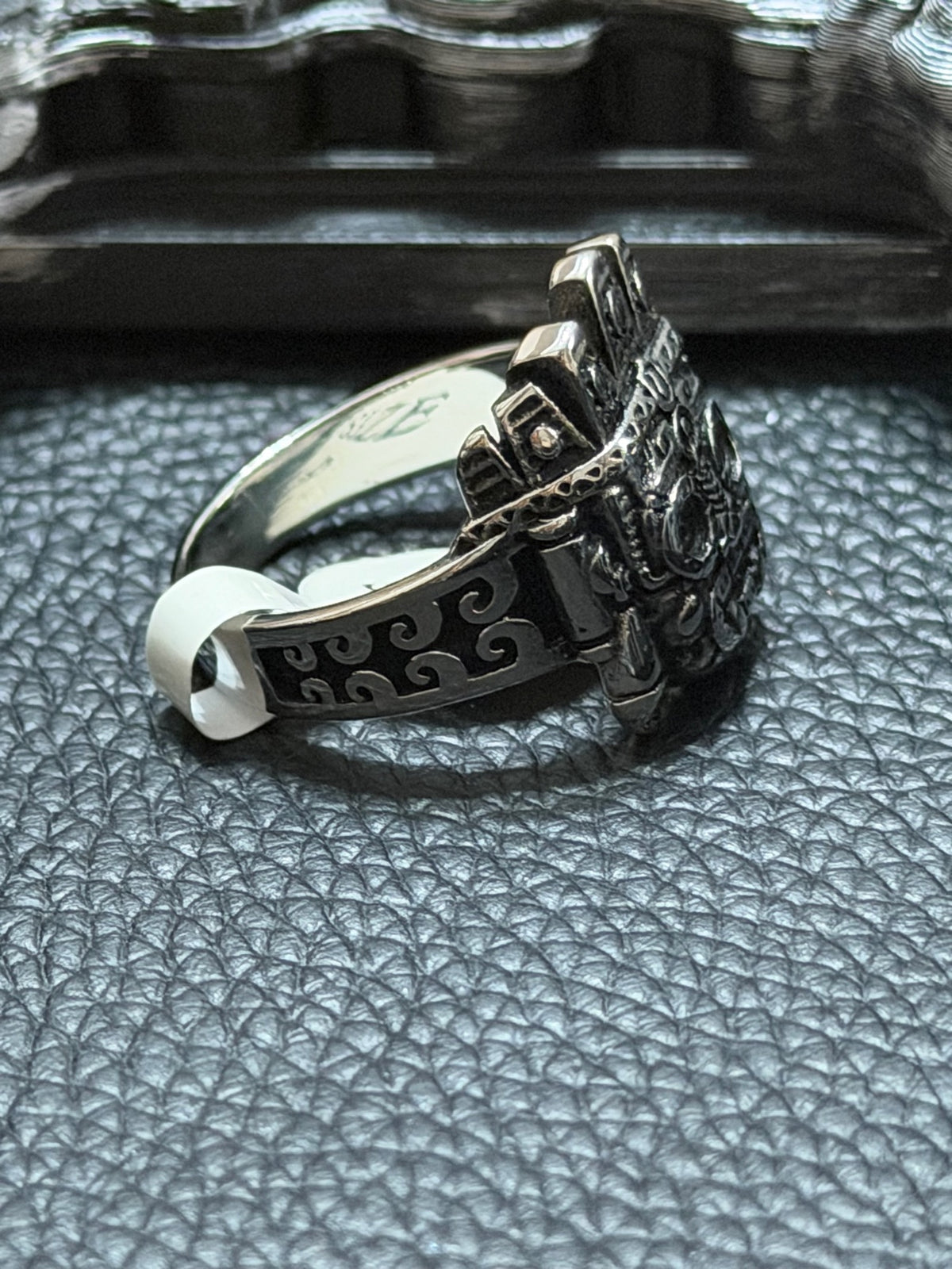 Aztec Mayan Mask Ring