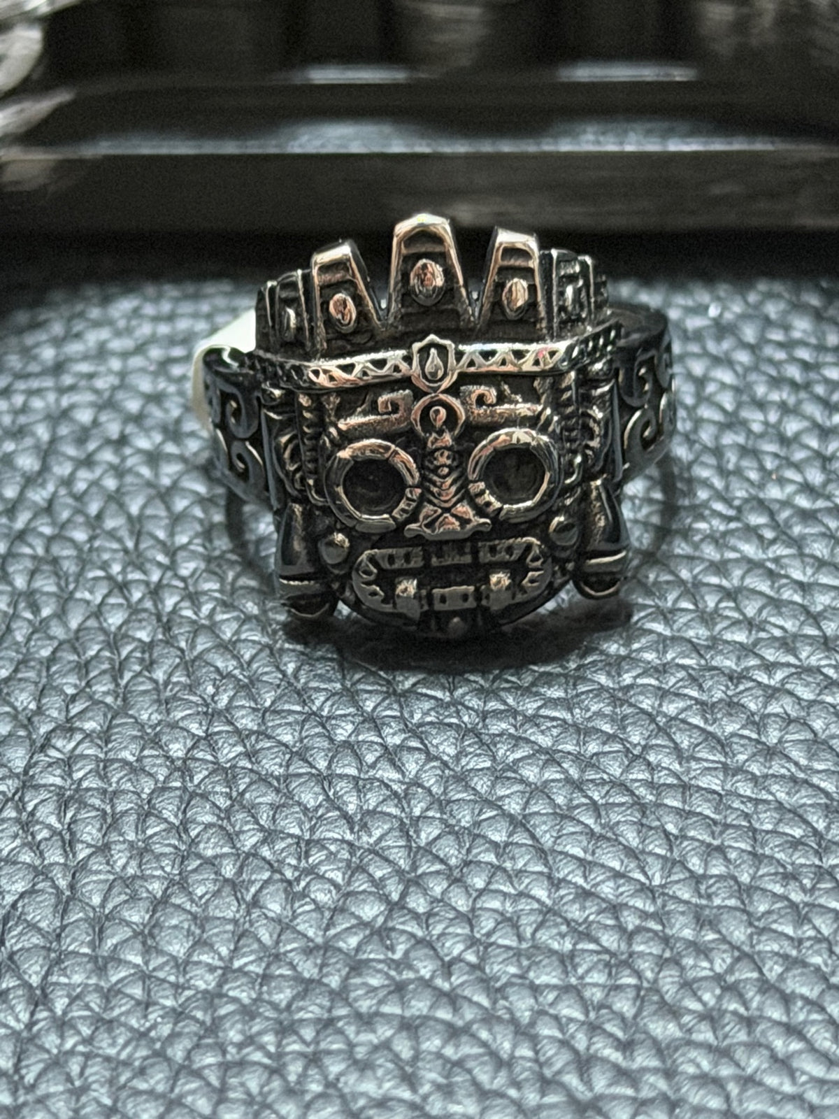 Aztec Mayan Mask Ring