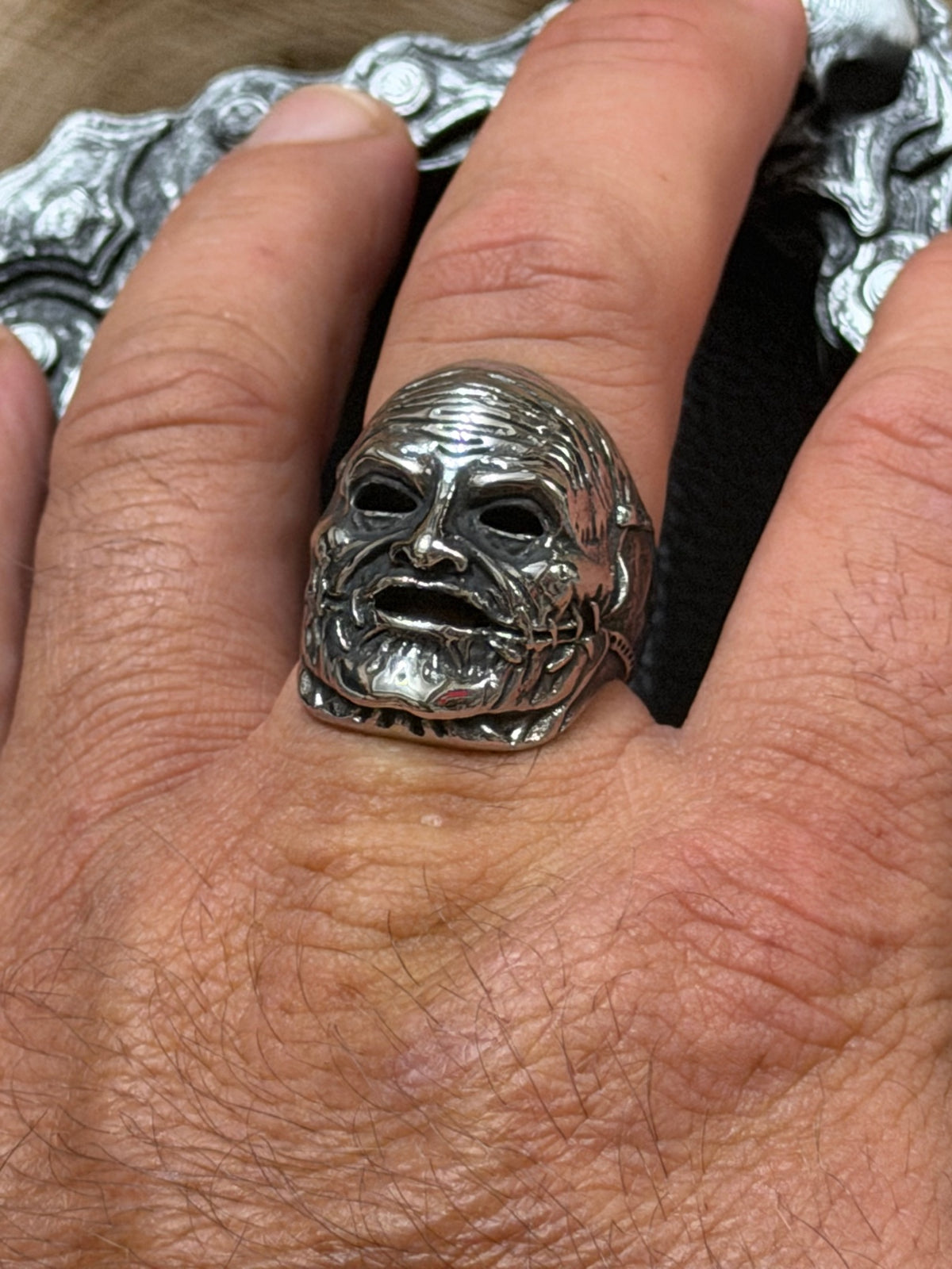 Death Mask Ring Size 11