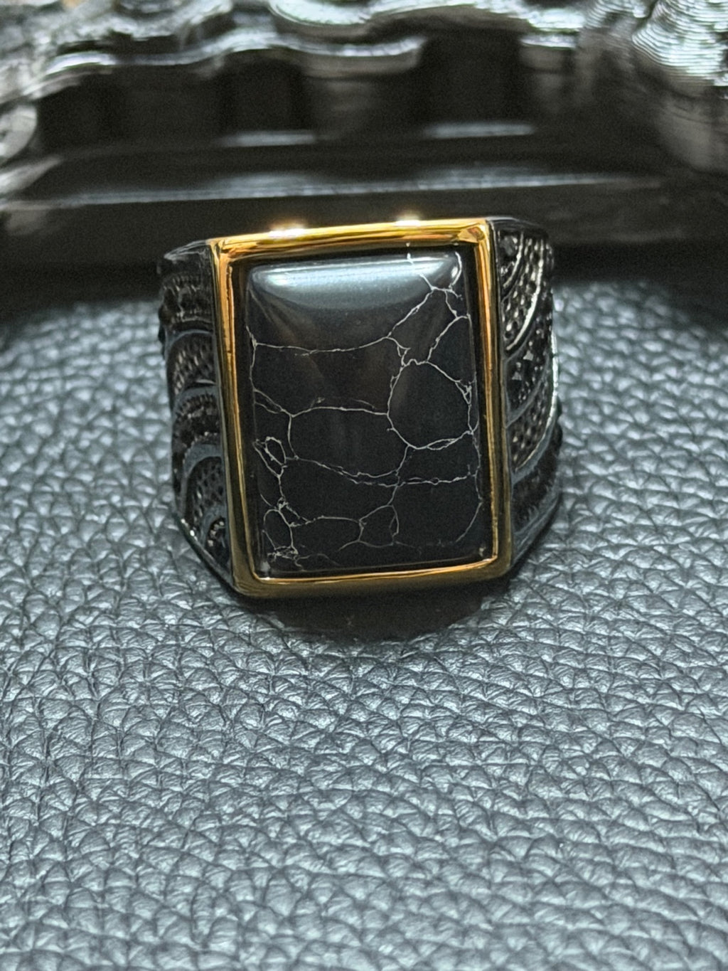 Midnight Fracture Ring Size 8