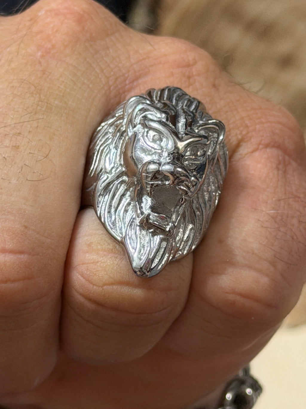 Lion Head Ring Size 7