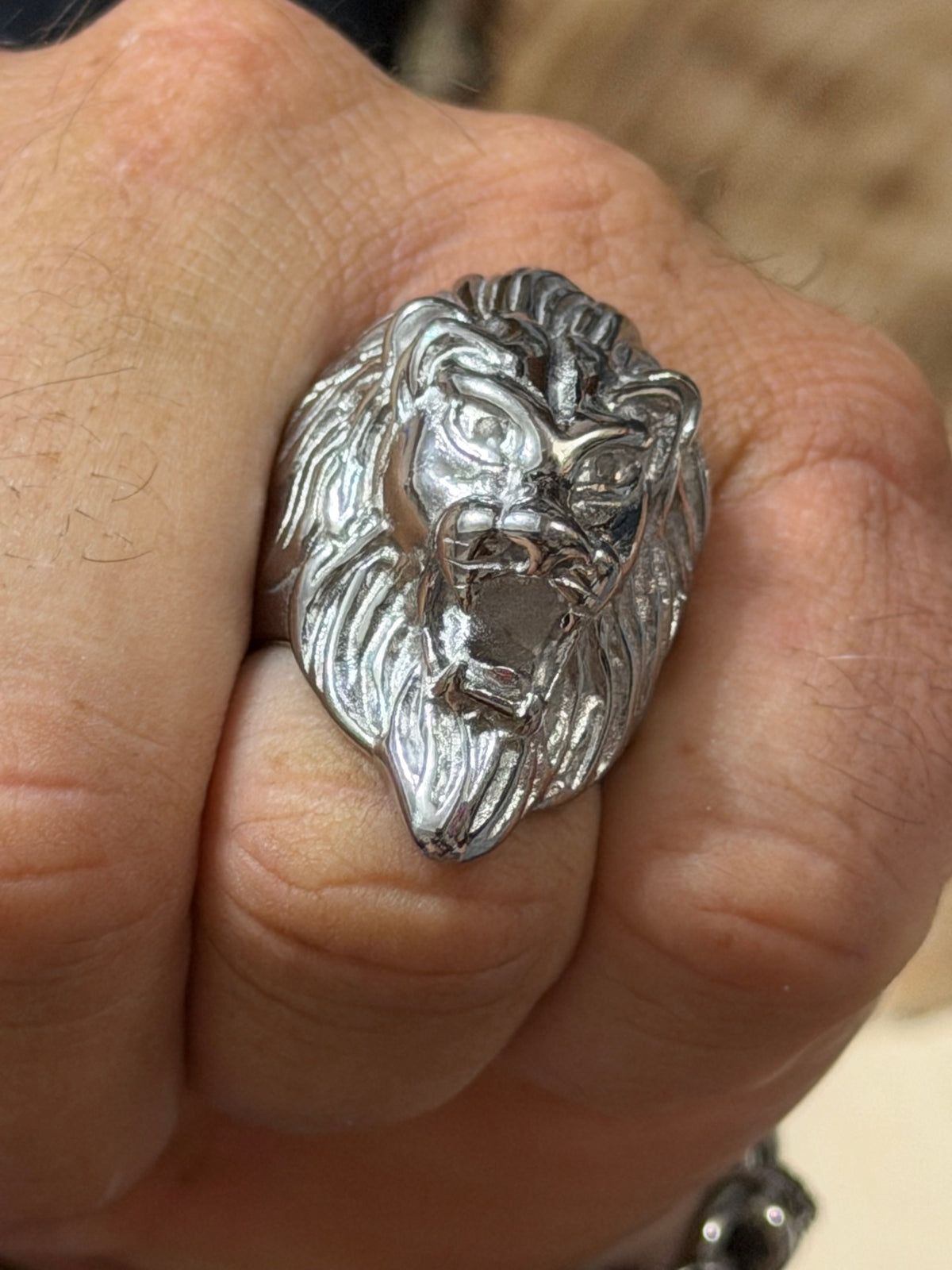 Lion Head Ring Size 7