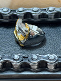 Gold Tone Live to Ride Eagle Ring Size 9