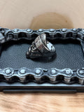 Bearded Skull Bandana Ring Size 9