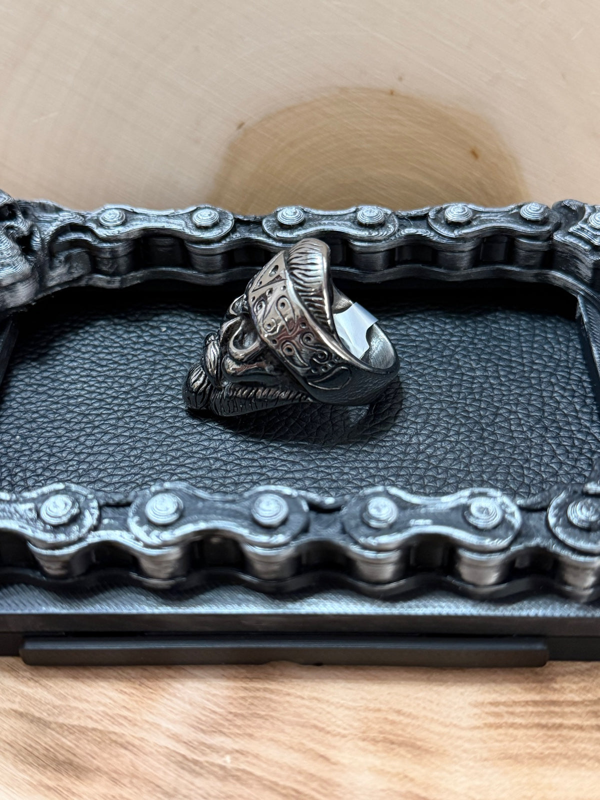 Bearded Skull Bandana Ring Size 9