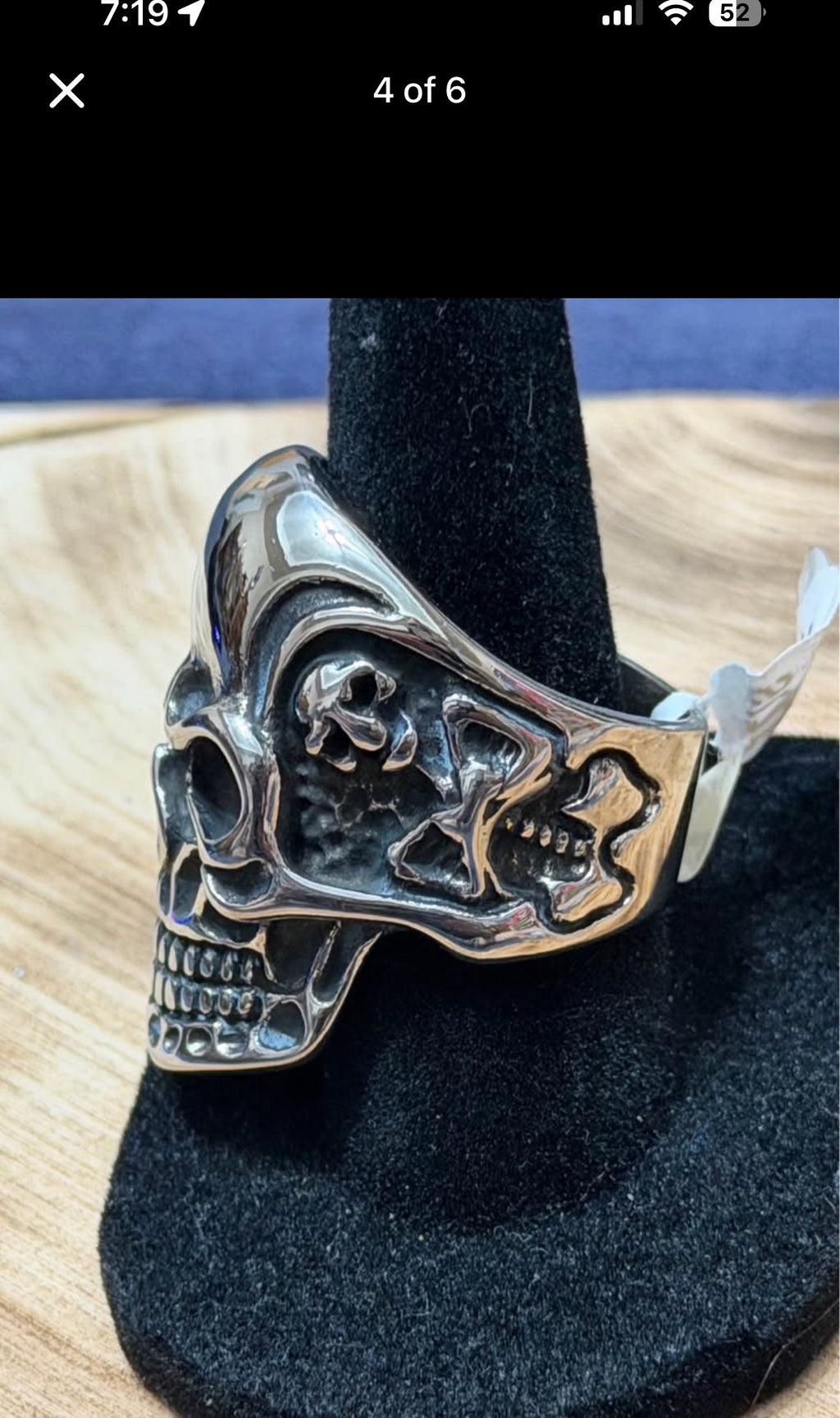 The Shadow King Skull Ring Size 11