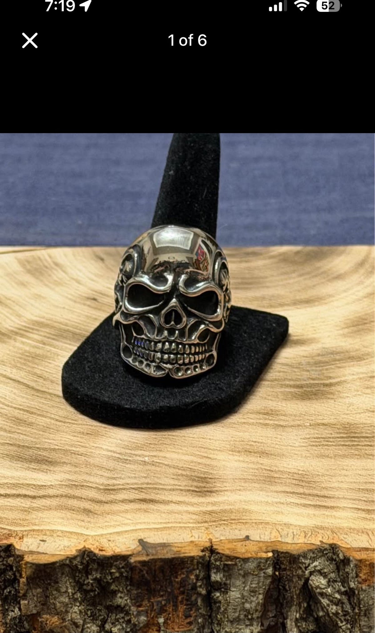 The Shadow King Skull Ring Size 11
